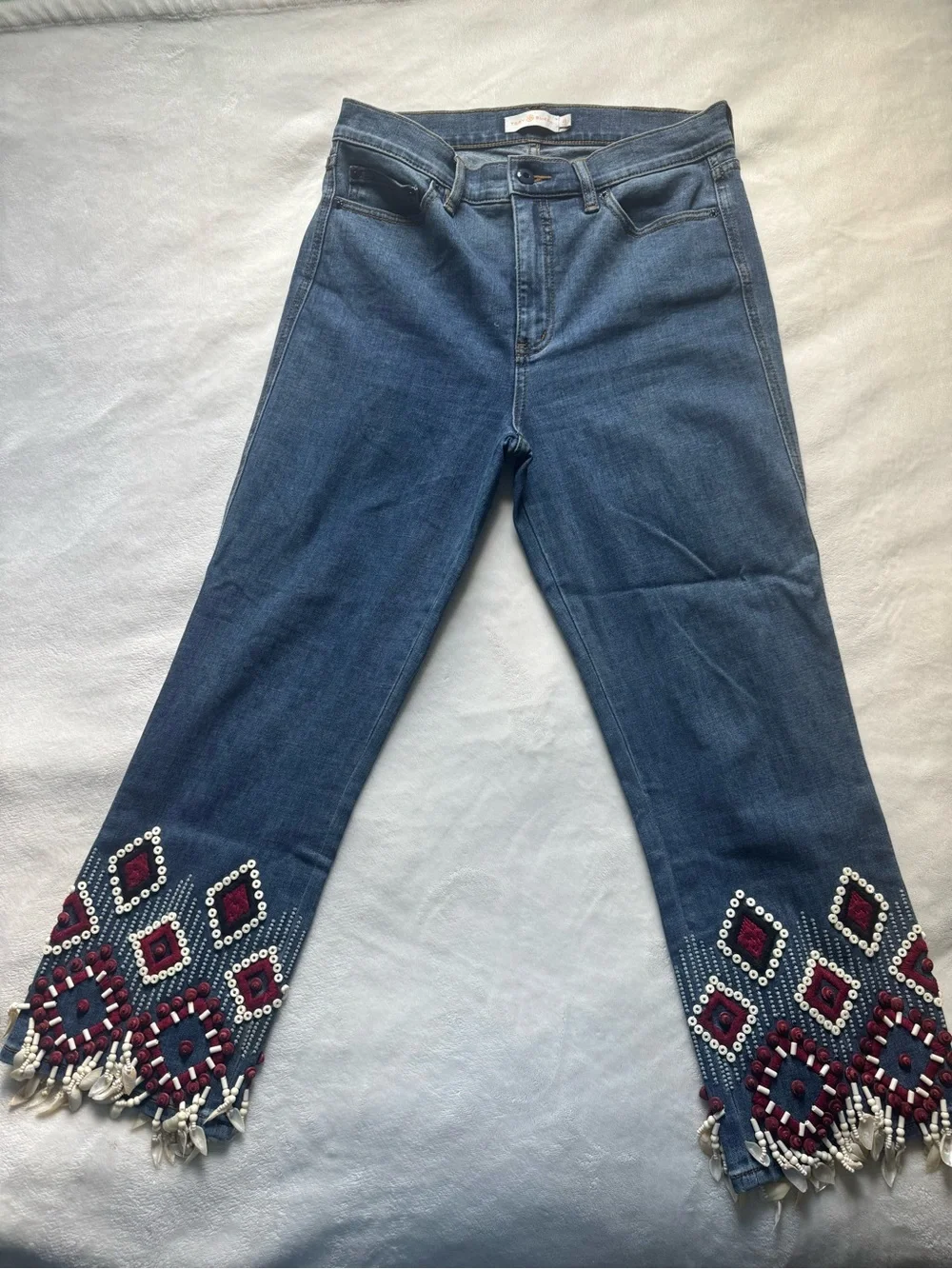 Tory Burch beaded jeans